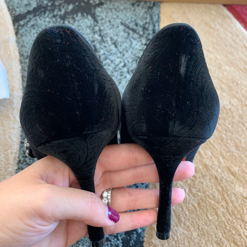 Louboutin Mary Jane Velvet Booton 85 Vellutto 37 7 - Picture 7 of 9